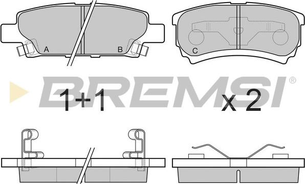 Bremsi BP3106 - Тормозные колодки, дисковые, комплект autosila-amz.com