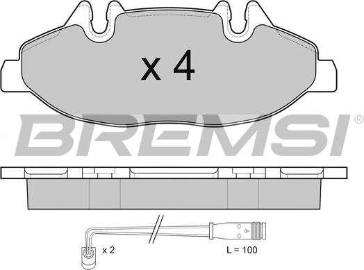 Bremsi BP3100 - Тормозные колодки, дисковые, комплект autosila-amz.com
