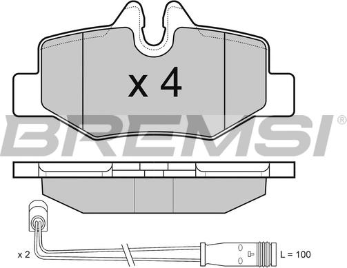 Bremsi BP3101 - Тормозные колодки, дисковые, комплект autosila-amz.com