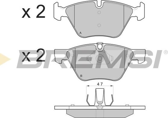 Bremsi BP3108 - Тормозные колодки, дисковые, комплект autosila-amz.com