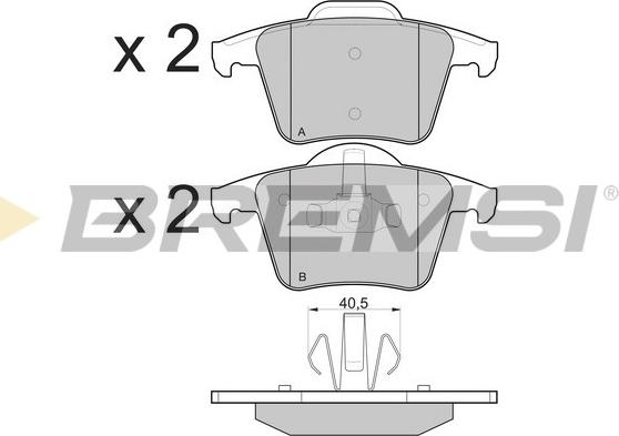 Bremsi BP3110 - Тормозные колодки, дисковые, комплект autosila-amz.com