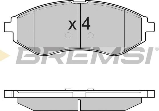 Bremsi BP3111 - Тормозные колодки, дисковые, комплект autosila-amz.com