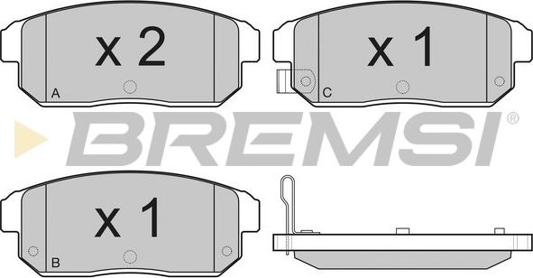 Bremsi BP3184 - Тормозные колодки, дисковые, комплект autosila-amz.com