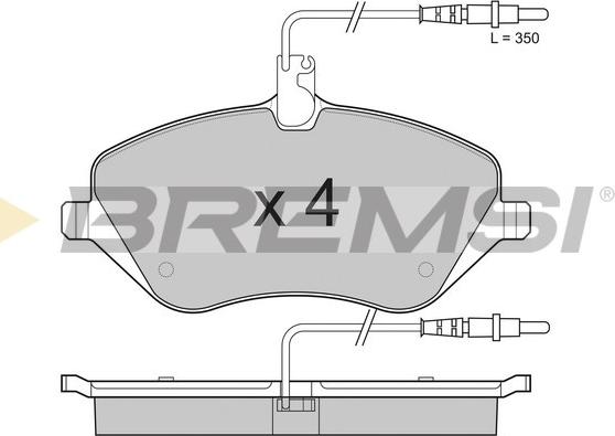 Bremsi BP3181 - Тормозные колодки, дисковые, комплект autosila-amz.com