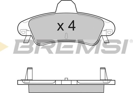 Bremsi BP3188 - Тормозные колодки, дисковые, комплект autosila-amz.com