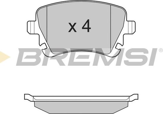 Bremsi BP3130 - Тормозные колодки, дисковые, комплект autosila-amz.com