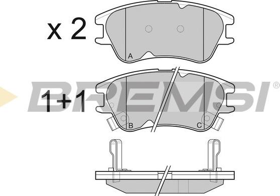 Bremsi BP3138 - Тормозные колодки, дисковые, комплект autosila-amz.com