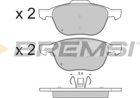 Bremsi BP3133 - Тормозные колодки, дисковые, комплект autosila-amz.com