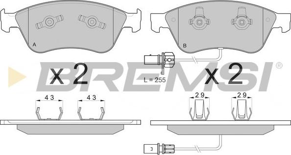 Bremsi BP3137 - Тормозные колодки, дисковые, комплект autosila-amz.com