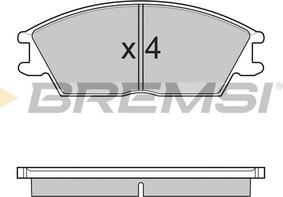 Bremsi BP3124 - Тормозные колодки, дисковые, комплект autosila-amz.com