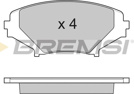 Bremsi BP3170 - Тормозные колодки, дисковые, комплект autosila-amz.com