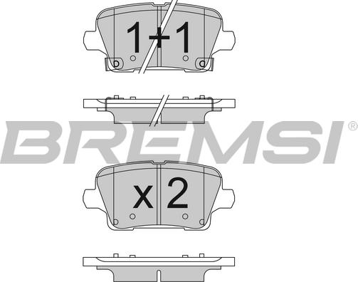 Bremsi BP3841 - Тормозные колодки, дисковые, комплект autosila-amz.com