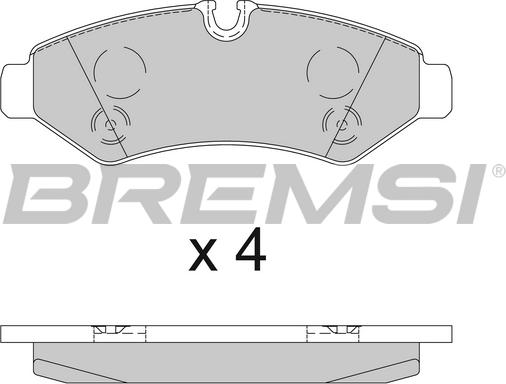 Bremsi BP3848 - Тормозные колодки, дисковые, комплект autosila-amz.com