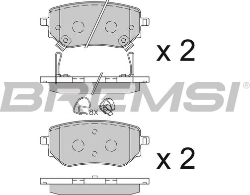 Bremsi BP3843 - Тормозные колодки, дисковые, комплект autosila-amz.com