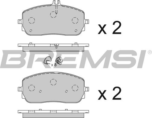 Bremsi BP3854 - Тормозные колодки, дисковые, комплект autosila-amz.com