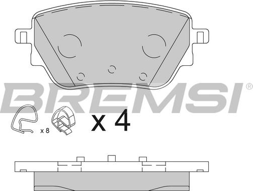 Bremsi BP3855 - Тормозные колодки, дисковые, комплект autosila-amz.com