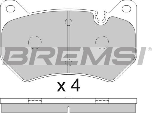 Bremsi BP3852 - Тормозные колодки, дисковые, комплект autosila-amz.com