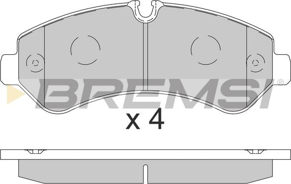 Bremsi BP3864 - Тормозные колодки, дисковые, комплект autosila-amz.com