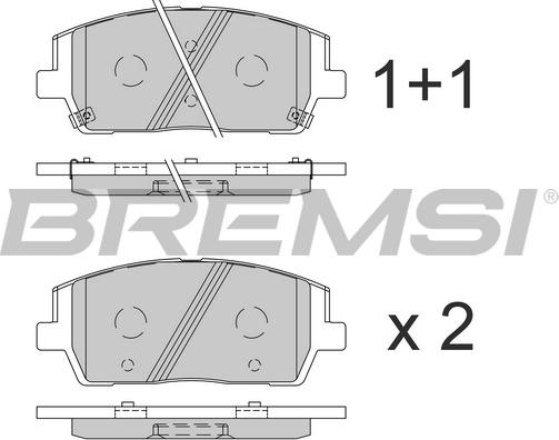 Bremsi BP3860 - Тормозные колодки, дисковые, комплект autosila-amz.com