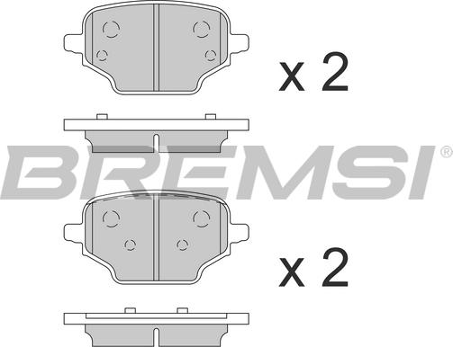 Bremsi BP3863 - Тормозные колодки, дисковые, комплект autosila-amz.com