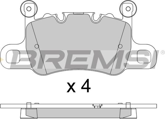 Bremsi BP3804 - Тормозные колодки, дисковые, комплект autosila-amz.com