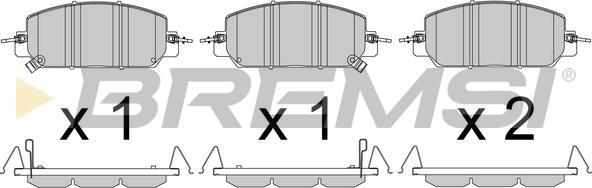 Bremsi BP3807 - Тормозные колодки, дисковые, комплект autosila-amz.com