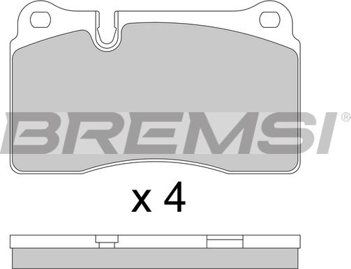 Bremsi BP3815 - Тормозные колодки, дисковые, комплект autosila-amz.com