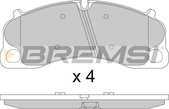 Bremsi BP3810 - Тормозные колодки, дисковые, комплект autosila-amz.com