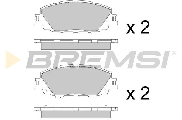 Bremsi BP3880 - Тормозные колодки, дисковые, комплект autosila-amz.com