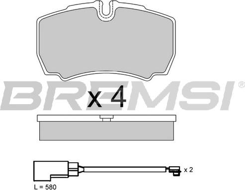 Bremsi BP3888 - Тормозные колодки, дисковые, комплект autosila-amz.com