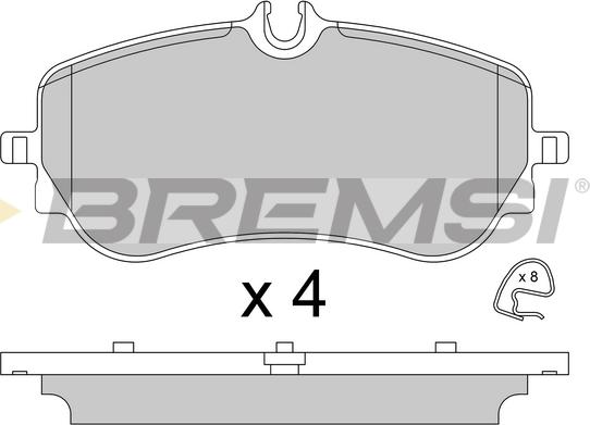 Bremsi BP3836 - Тормозные колодки, дисковые, комплект autosila-amz.com