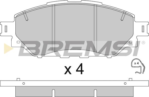 Bremsi BP3838 - Тормозные колодки, дисковые, комплект autosila-amz.com