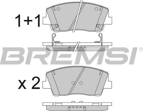 Bremsi BP3824 - Тормозные колодки, дисковые, комплект autosila-amz.com