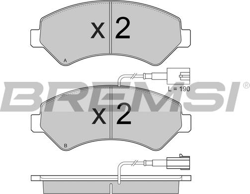 Bremsi BP3871 - Тормозные колодки, дисковые, комплект autosila-amz.com