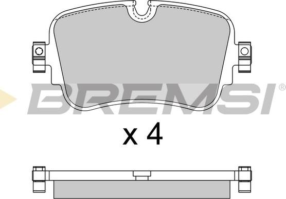 Bremsi BP3878 - Тормозные колодки, дисковые, комплект autosila-amz.com