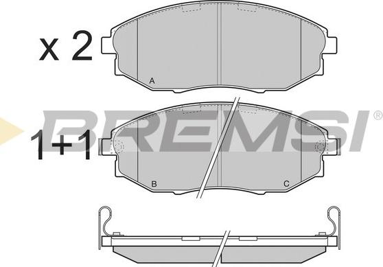 Bremsi BP3399 - Тормозные колодки, дисковые, комплект autosila-amz.com