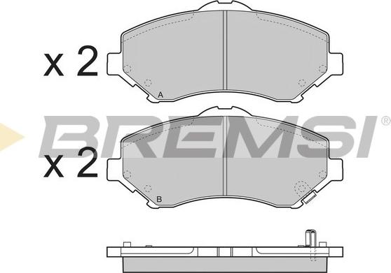 Bremsi BP3396 - Тормозные колодки, дисковые, комплект autosila-amz.com