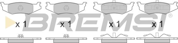 Bremsi BP3390 - Тормозные колодки, дисковые, комплект autosila-amz.com