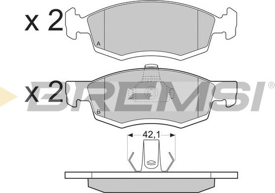 Bremsi BP3391 - Тормозные колодки, дисковые, комплект autosila-amz.com