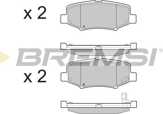 Bremsi BP3398 - Тормозные колодки, дисковые, комплект autosila-amz.com