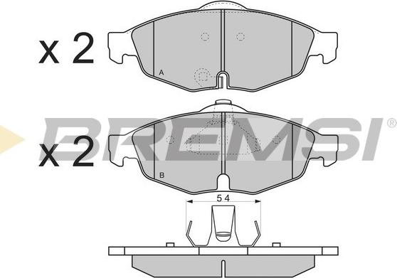 Bremsi BP3346 - Тормозные колодки, дисковые, комплект autosila-amz.com