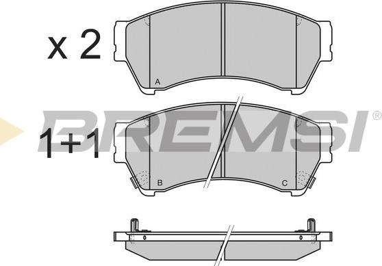 Bremsi BP3343 - Тормозные колодки, дисковые, комплект autosila-amz.com