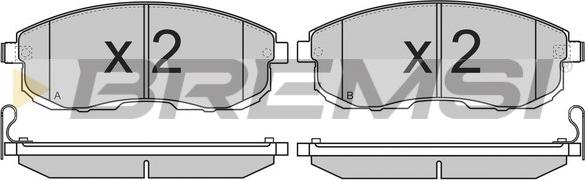 Bremsi BP3342 - Тормозные колодки, дисковые, комплект autosila-amz.com