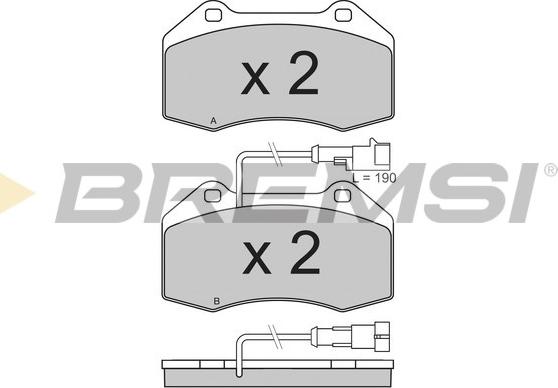 Bremsi BP3354 - Тормозные колодки, дисковые, комплект autosila-amz.com