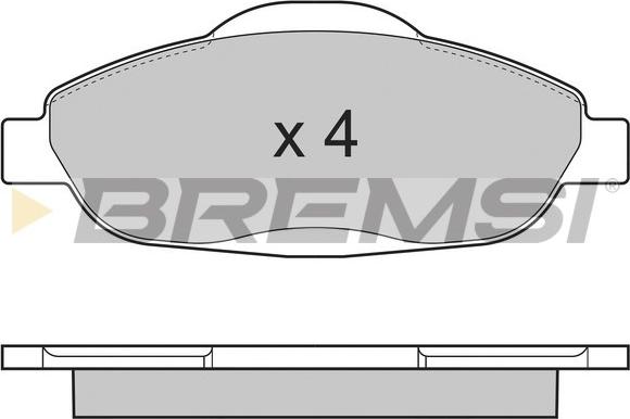 Bremsi BP3364 - Тормозные колодки, дисковые, комплект autosila-amz.com
