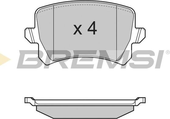 Bremsi BP3366 - Тормозные колодки, дисковые, комплект autosila-amz.com