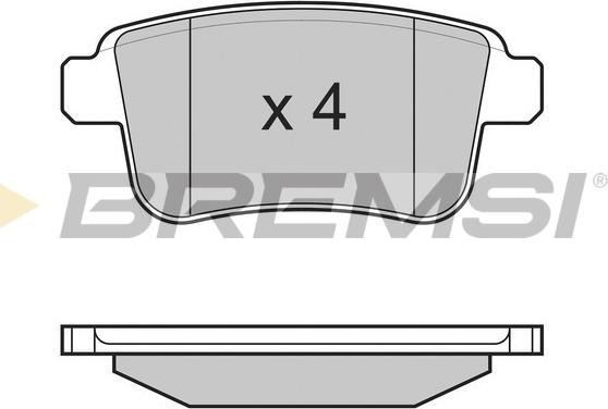 Bremsi BP3368 - Тормозные колодки, дисковые, комплект autosila-amz.com