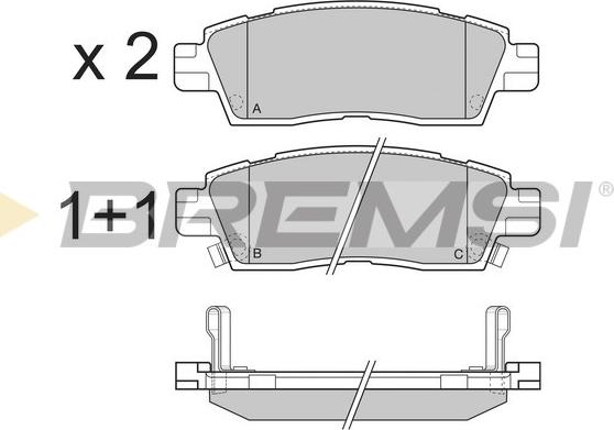 Bremsi BP3309 - Тормозные колодки, дисковые, комплект autosila-amz.com