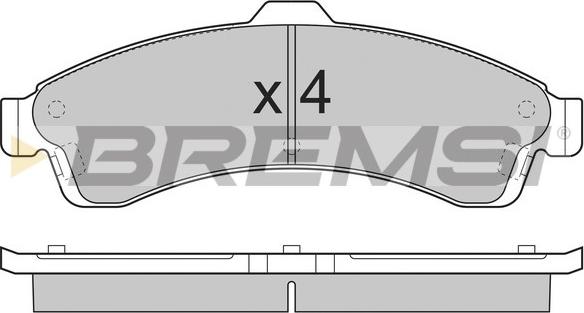 Bremsi BP3308 - Тормозные колодки, дисковые, комплект autosila-amz.com