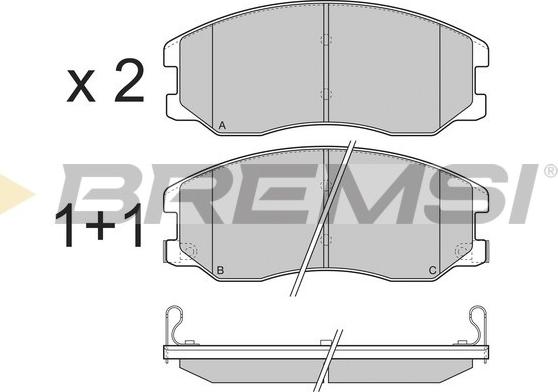 Bremsi BP3303 - Тормозные колодки, дисковые, комплект autosila-amz.com